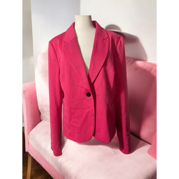Jules & Leopold Jackets & Blazers - Women's Jules & Leopold Blazer Size XL Pink Hot Pink Single Button office church